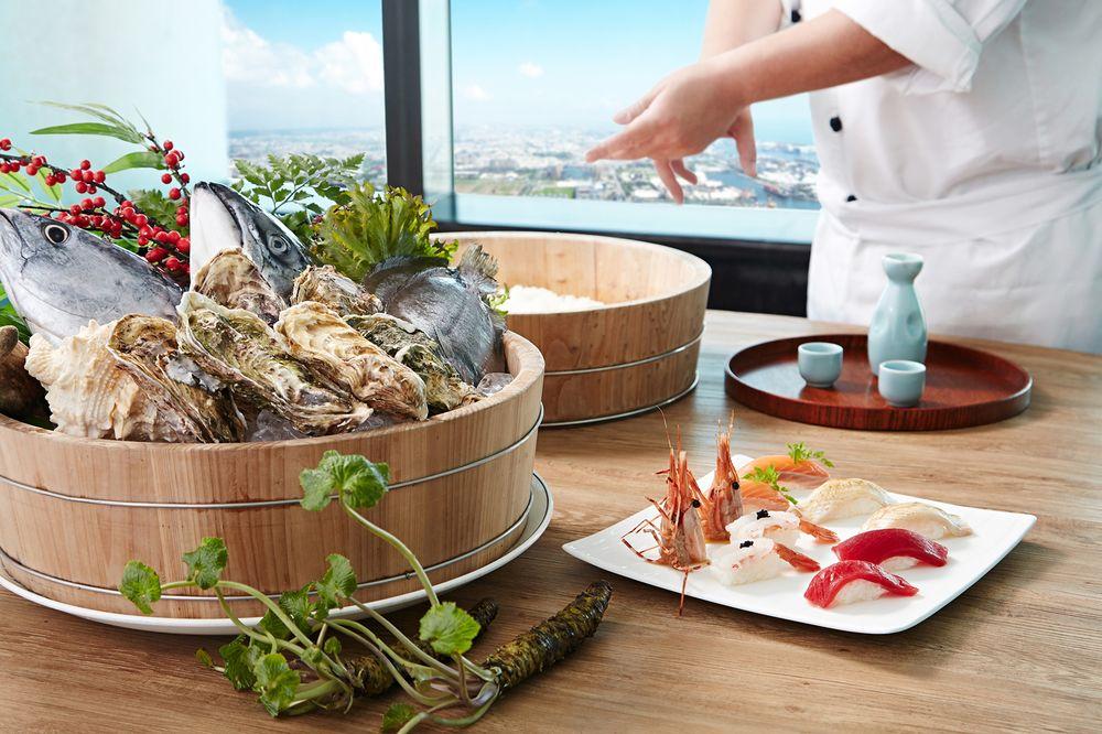 85 Sky Tower Hotel Kaohsiung Luaran gambar Seafood at the restaurant